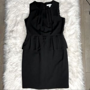 Liz Claiborne Black Peplum Dress Career Sleeveless